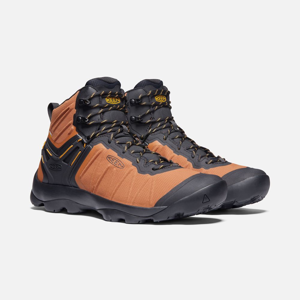 Bottes de Randonnée Keen Homme Orange/Noir | Venture Mid Waterproof | ZPFOH-4097